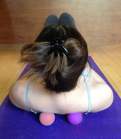 Massage Lacrosse Balls for Myofascial Release, Trigger Point Therapy, Muscle Knots, and Yoga Therapy. Set of 2 Firm Balls (2 Orange)
