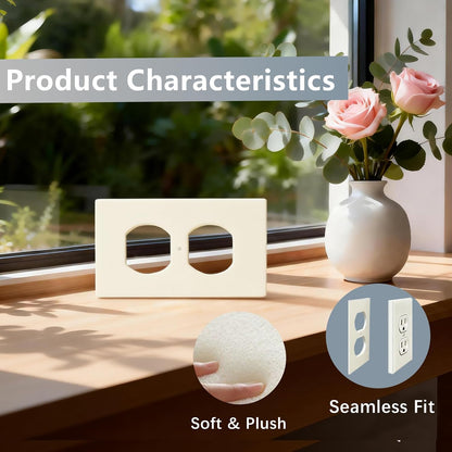50Pcs Duplex Switch Outlet Insulation Foam Gaskets | Draft Sealers for Outlets & Switches | Fits Duplex Wall Plates | Ideal for Homes, Offices & Commercial Space