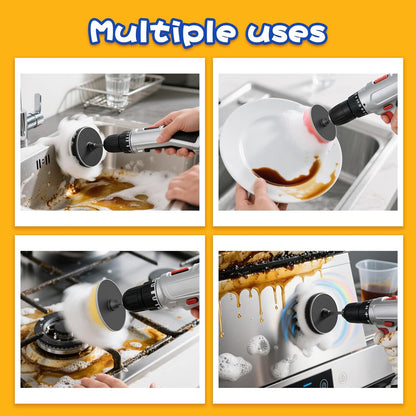 FORHOGAR Drill Attachment Compatible with Scrub Daddy/Mommy Sponges, Drill Brush Accessorise for Grout, Floor, Tub, Shower, Tile, Bathroom and Kitchen Surface
