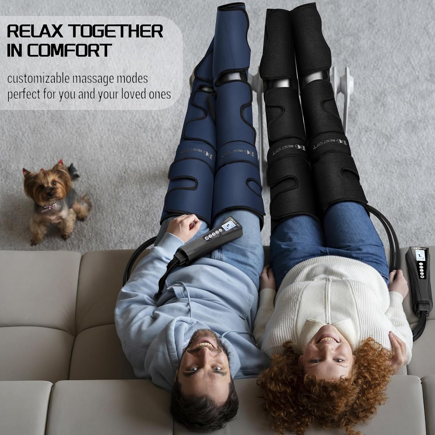 Fathers Day Dad Gifts for Husband, Men, Mom, Wife, Women, Her Him, Mothers Day, Christmas, Valentines Day Air Compression Massager with Heat for Comprehensive Leg and Foot Therapy, Helpful for Relax