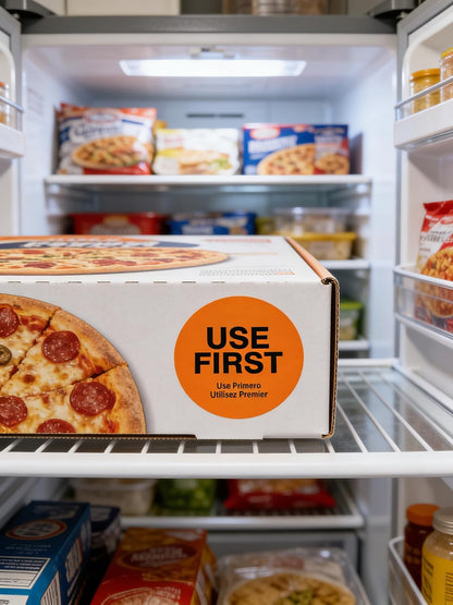 500 Pcs 1.5 Inch Use First Stickers - Dot Pharmacy Labels Paper for Food Service, Medication, Inventory Control & Restaurant (Orange)