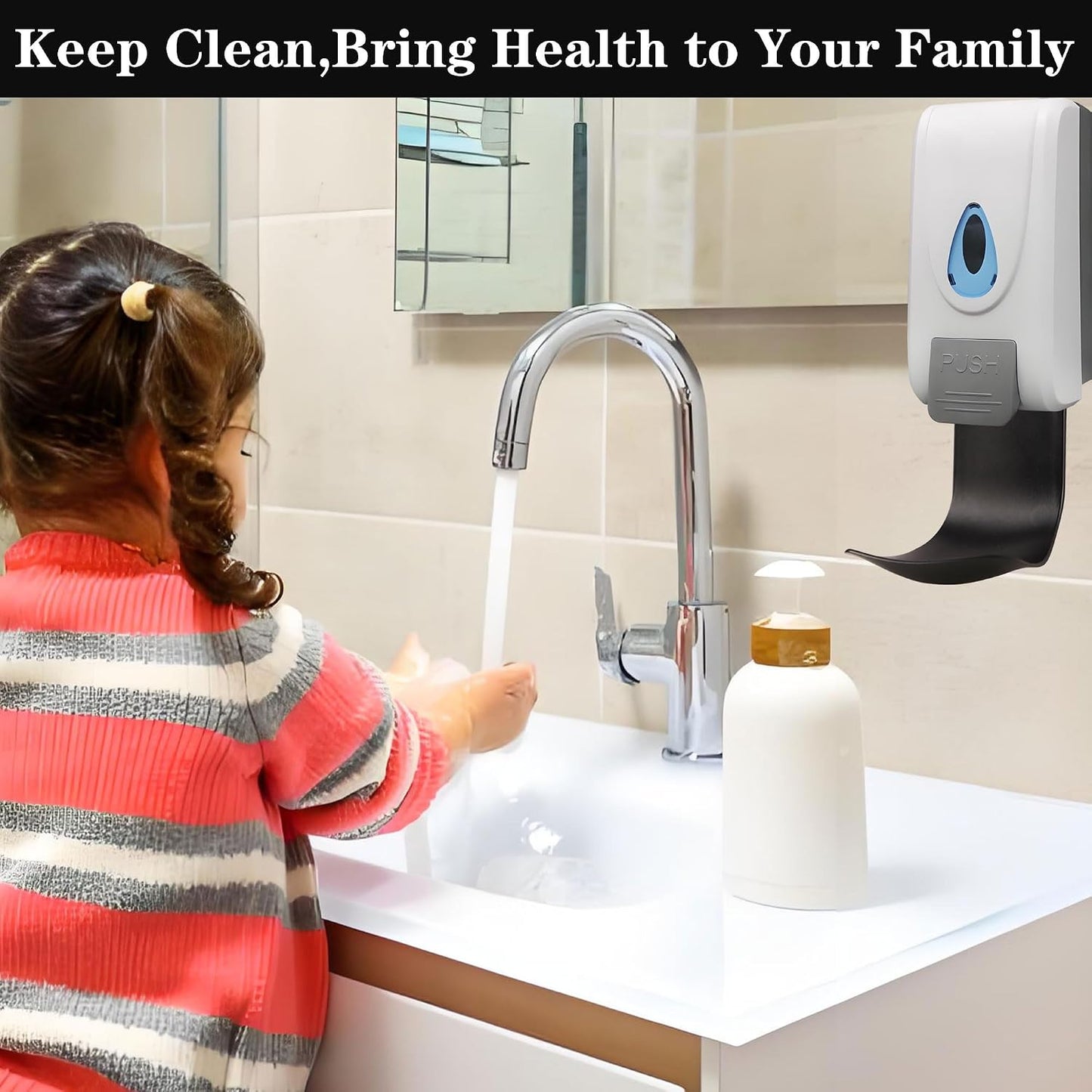 Soap Dispenser Wall Mount Drip Tray, 2Pcs Black Plastic Wall Mount Soap Dispenser Detergent Drip Tray Catcher Prevent Dripping and Spraying