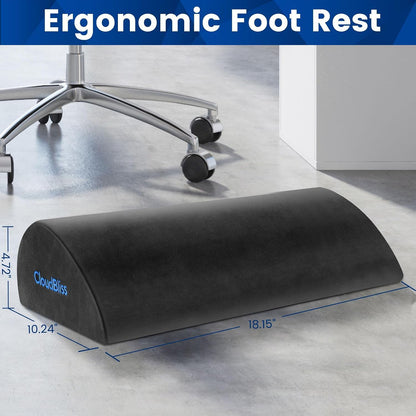 Foot Rest for Under Desk at Work, Foot Stool for Office, Footrest, Black