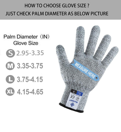 Cutting Gloves, Food Grade Level 5 Protection, Safety Kitchen Cut Gloves for Oyster Shucking, Fish Fillet Processing, Mandolin Slicing, Meat Cutting and Wood Carving. (Violet-Medium 2 Pairs)