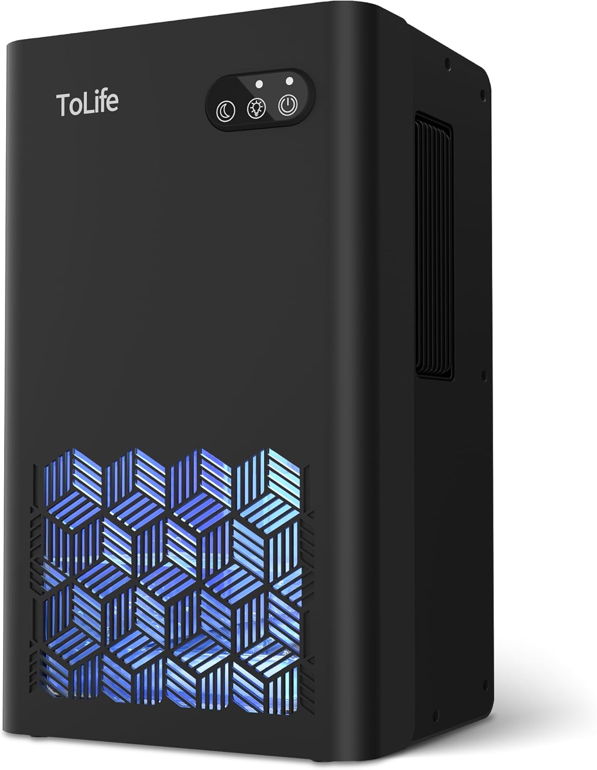 ToLife Dehumidifier for Home, 1000 sq.ft Dehumidifiers for Bedroom Bathroom Basement with 95 OZ Water Tank, Auto Shut Off 7 Colors LED Light, White Black