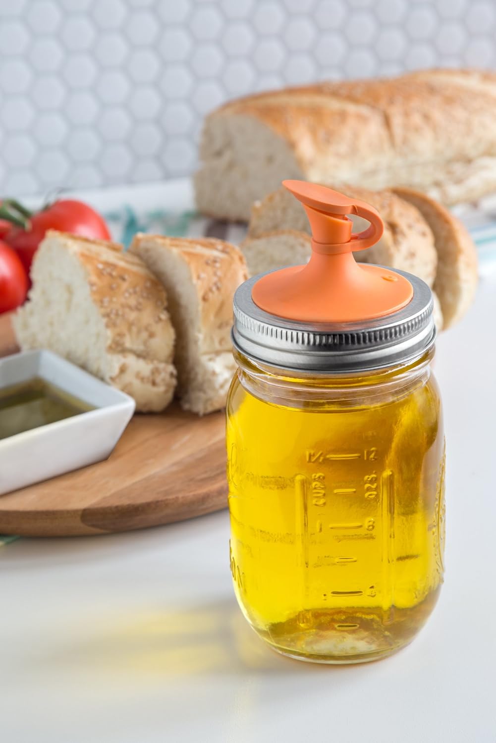 Jarware Herb Saver Lid for Wide Mouth Mason Jars, Green