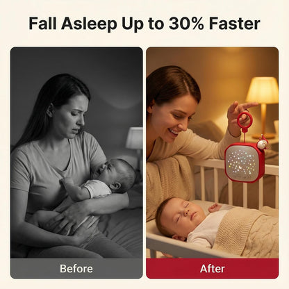 White Noise Sound Machine Baby with Star Projector | Portable Sleep Aid Lullaby Music for Baby Sleeping | Soothing Sound Machine for Nursery, Car Travel, Bedroom Crib, Kids Gifts (Puppy)