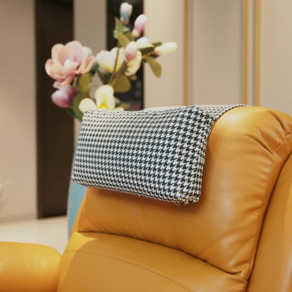 Adjustable Headrest Pillow for Recliners and Armchairs - Non-Slip Velvet Cushion for Neck Support and Pain Relief (Gray)