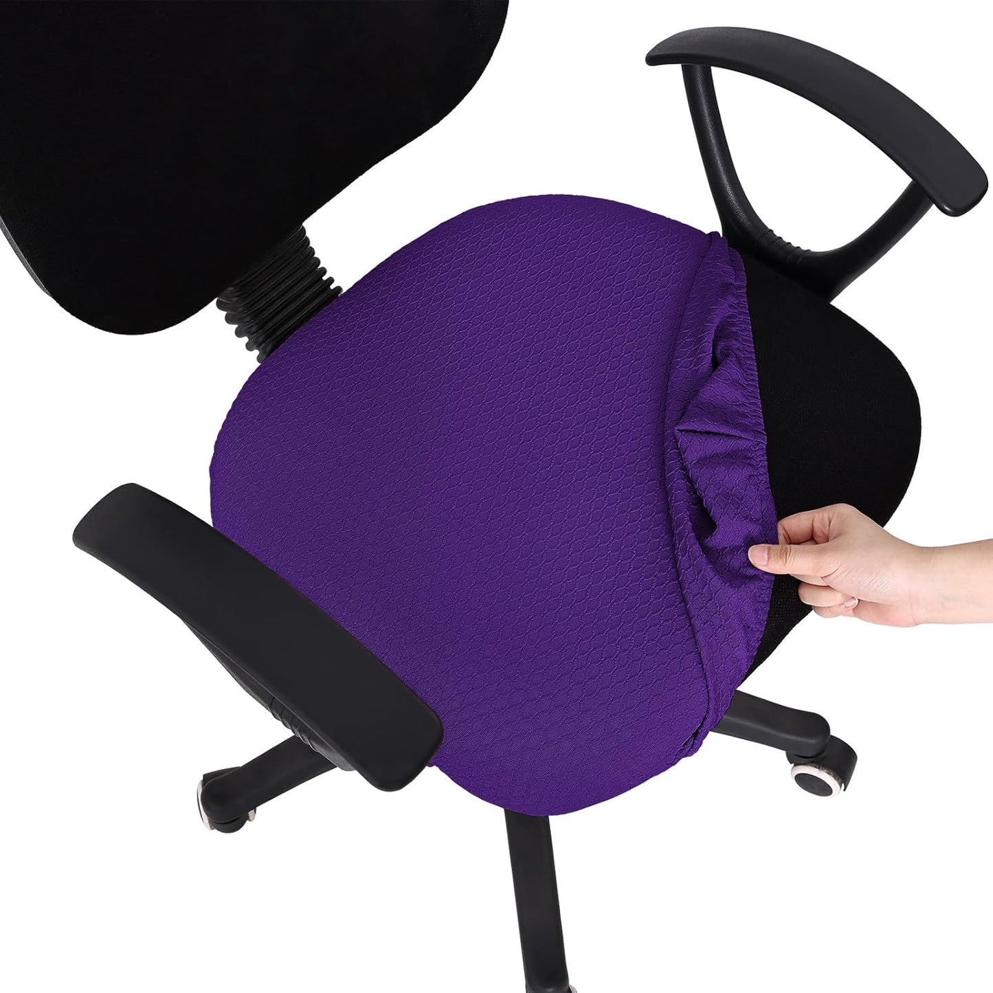 Smiry Office Computer Chair Armrest Covers, 2PCs Anti-dust Arm Rest Pad | Removable Washable Desk Chair Arm Pad Covers, Grey