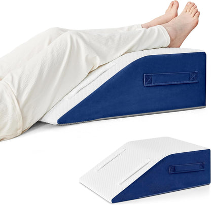 Yojoker Leg Elevation Pillows for Swelling, Memory Foam Wedge Pillow for Legs Blood Circulation, Leg Elevation Pillows for After Surgery, Knee Wedge Pillow for Sleeping Back Hip Ankles Relief