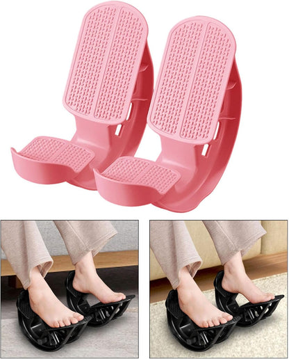2 Pieces Foot Stretcher Rocker Calf Exercise Stand Ankle Tilting Tendon Board Plantar Massage Fitness Pedal Ergonomic PP Material Suitable for Yoga Ho, red