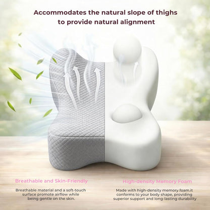 Knee Pillow for Side Sleepers, Alignment Pillow for Side Sleepers, Relief Hip & Sciatica Pain, Nourial Pillow Between Legs for Pregnant Women and Seniors (Grey)