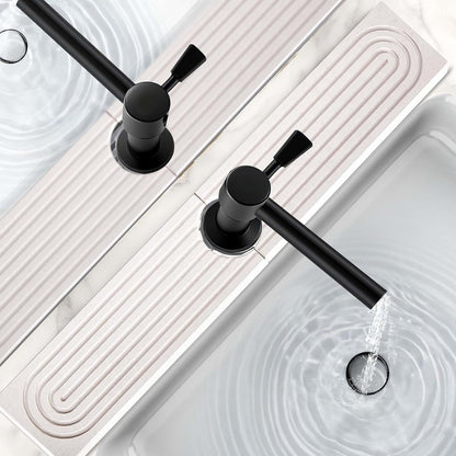 24 Inch Inch Stone Faucet Mat for Kitchen Sink, Dark Grey | Sink Splash Guard, Water Absorbing Stone Tray, Super Absorbent, Diatomite Drain Protector，for Kitchen Bathroom Counter