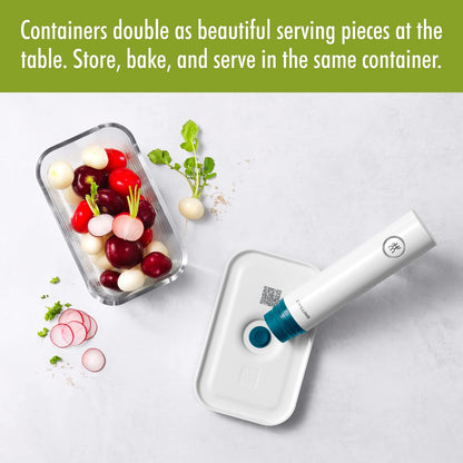 For food to stay fresh up to 5X longer, pump required (not included).