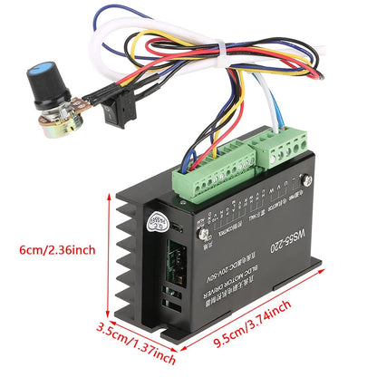 Motor Driver Controller,WS55-220 DC 48V 500W CNC Brushless Spindle BLDC Motor Driver Controller with Overvoltage , OverCurrent