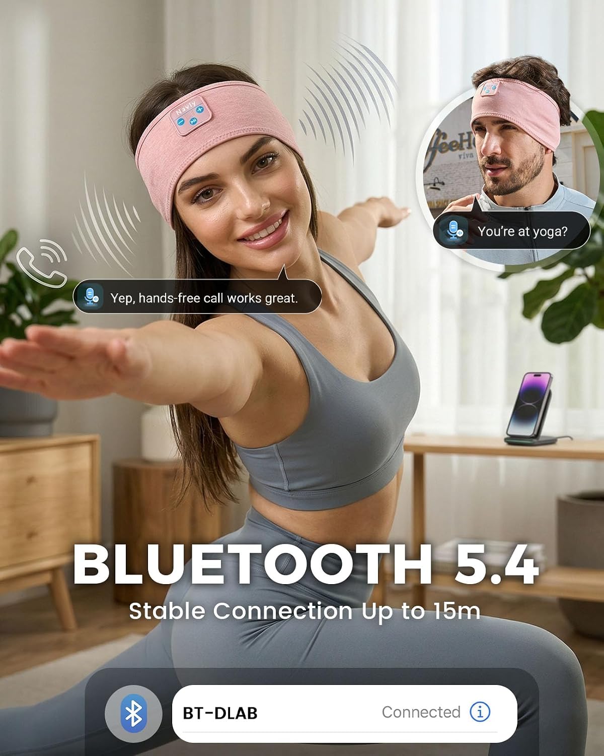 Navly Sleep Headphones Bluetooth Headband for Side Sleepers