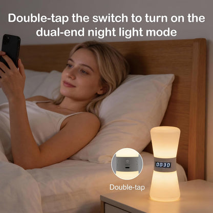 Rechargeable Digital Hourglass, LED Visual Timers, 1-99 Mins | Adjustable Countdown Timer with Warm White Flowing Light, Portable Electronic Hourglass for Teens, Adults, School, Home