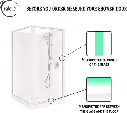 eatelle Shower Door Bottom Seal with Drip Rail for 3/16 (5mm) Thick Glass, 36" Long Sweep - Ultra Clear Polycarbonate