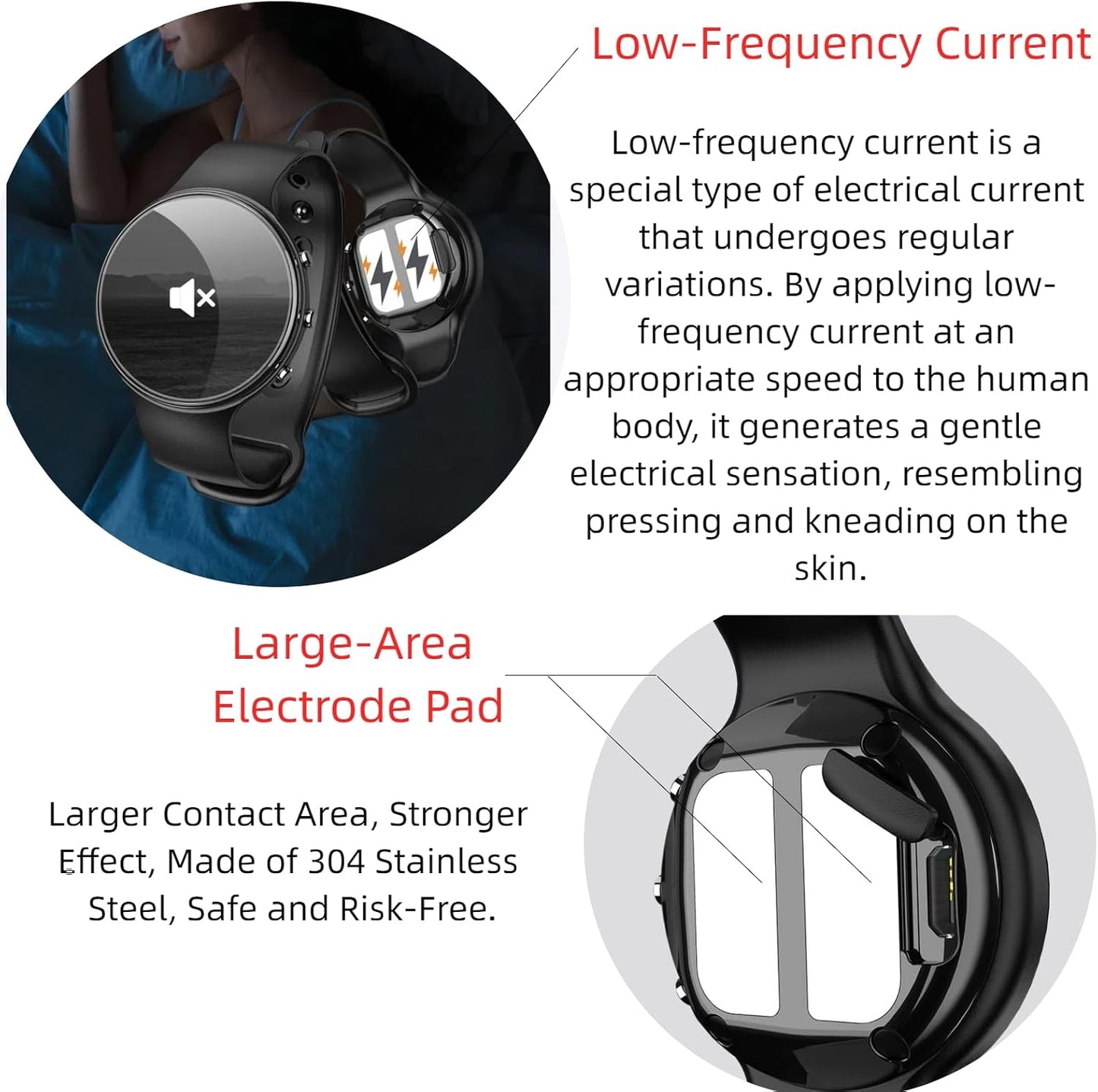 Electric Shock Alarm Clock for Heavy Sleepers|Silent Alarm Clock|Get up on time|Strong Wake-up Call |Shock Pulse for Self-Discipline and Combat Fatigue|Powered for Students & Hard of Hearing