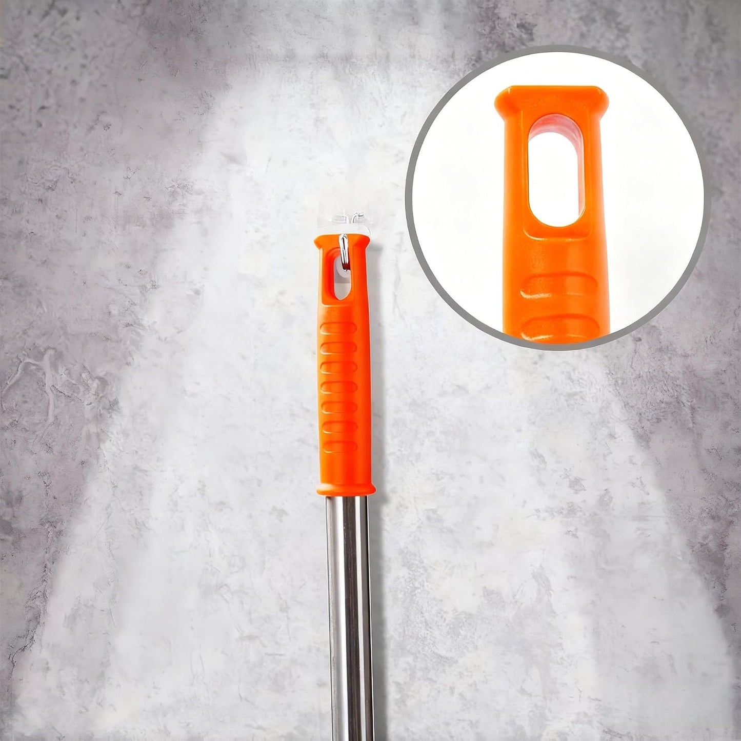 Gap Cleaning Duster, 110" Extendable Retractable Cleaning Tool with 3 Washable Microfiber Cloths, Under Appliance Fridge Furniture Duster for Home Cleaning (Orange)