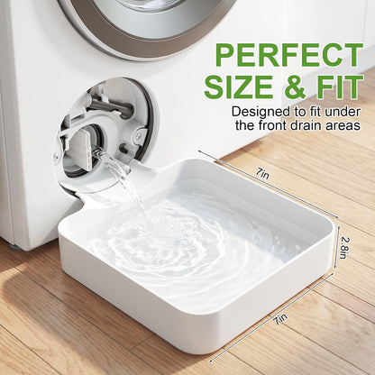 2026 New Front Load Washing Machine Drain Pan, Washer Water Catch Tray | Leak-Proof Tray for Basement Laundry Rooms, Apartments, Garages, Rentals, RVs, Floor Protection, 7*7 in