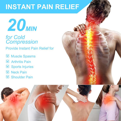 Neck and Shoulder Ice Pack for Pain Relief, Extra-Large Reusable Hot & Cold Gel Wrap, Therapy for Rotator Cuff, Muscle Spasms, Swelling, Surgery Recovery – Long-Lasting Cold Compress