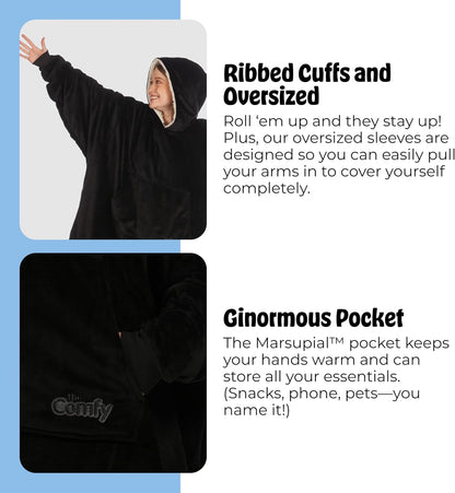 THE COMFY Original | Shark Tank | Patented | Sherpa Wearable Blanket Hoodie