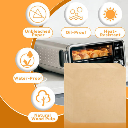 4 Pack Air Fryer Liners for Ninja Flip Toaster Oven, Non-stick Reusable | Oven Liners for Bottom of Oven, for Ninja SP101 SP201, Durable for Long Time Use, Cuttable, Cut Down Cleaning Work