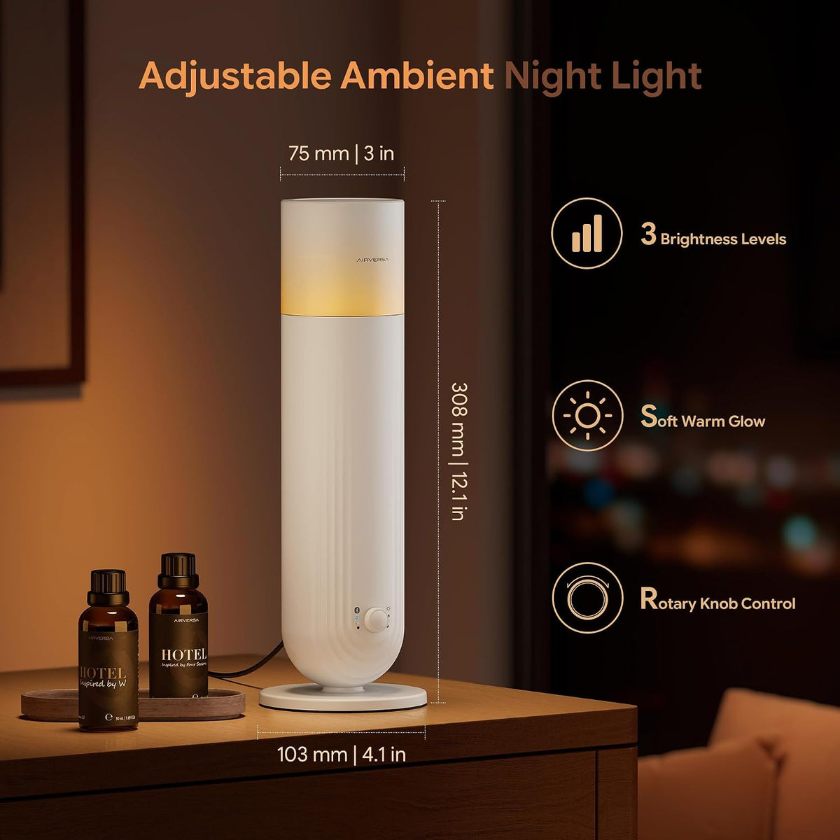Airversa U1 Smart Hotel Waterless Diffuser with 100mL Oils Kit, Black