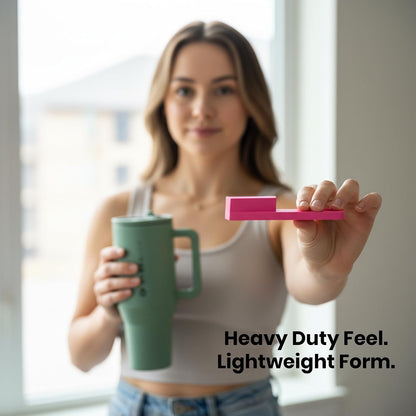 Easy Grip Bottle Cap Opener – Ergonomic Lid Turner for Stanley, Hydrojug, & Owala Tumblers – Easy Grip Assisted Bottle Opener for Weak Hands – 20oz, 32oz, 40oz - Hot Pink