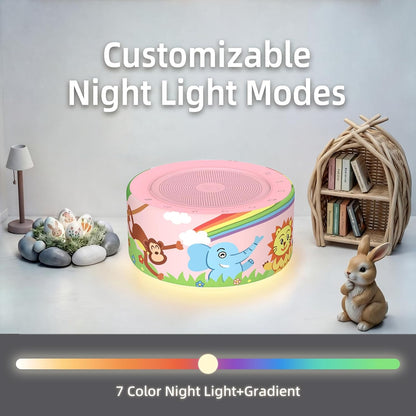 Kipcush White Noise Machine for Baby & Adults, 30 Soothing Sounds, Sleep Sound Machine with 8 Color Night Light, Memory Function, White Noise for Sleeping, Nursery, Office, Travel & Relaxation