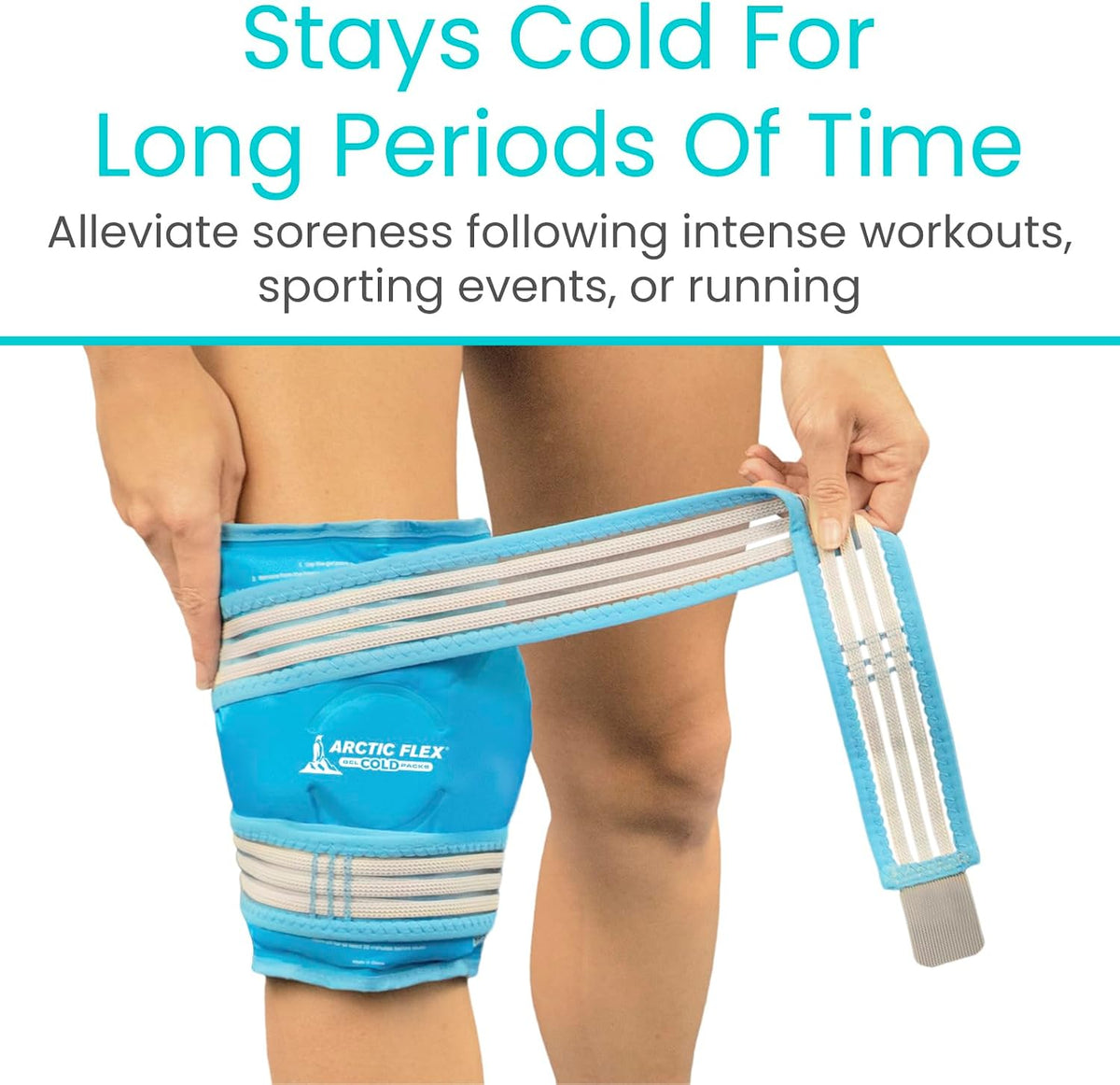 Arctic Flex Vive Knee Ice Pack Wrap with Straps for Cold Compression