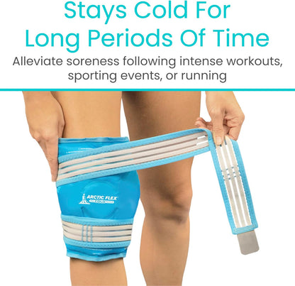 Arctic Flex Vive Knee Ice Pack Wrap with Straps for Cold Compression