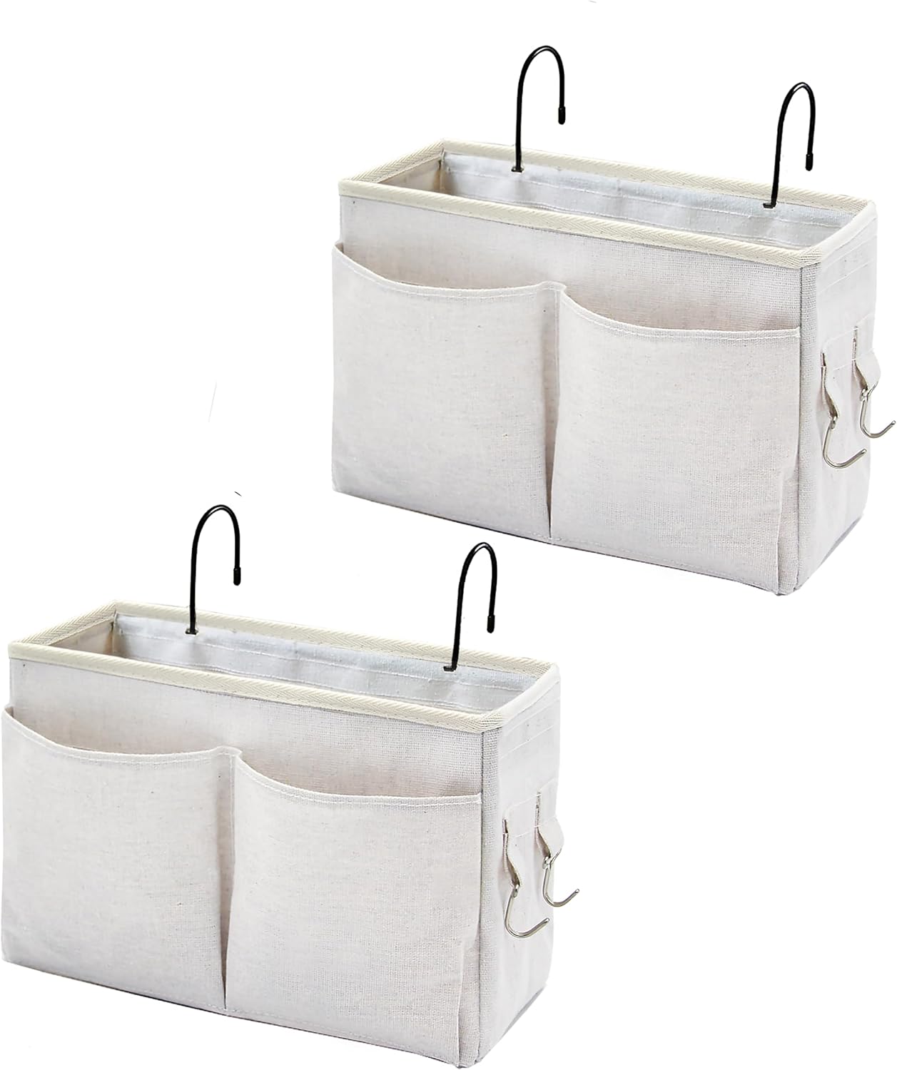 Bedside Caddy Bedside Hanging Storage Basket Multi-Function Organizer Caddy for Bunk and Hospital Beds Dorm Rooms Bed Rails, Can be Placed Glasses Books Mobile Phones（Navy Blue）
