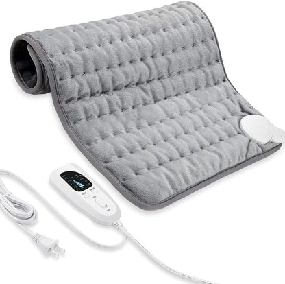 Electric Heating pad with 6 Heat Settings, Auto Shut Off, Dry Electric Heating for Back Neck Knee Arms Legs Shoulder Heat Pads for Christmas Birthday Father Mother's Day (24"X12", Gray Green)