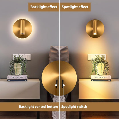 ZEROUNO Hardwired Sconces Wall Mounted Reading Lights with Switch LED Wall Lighting for Bedroom Bedside Lamps (Black)