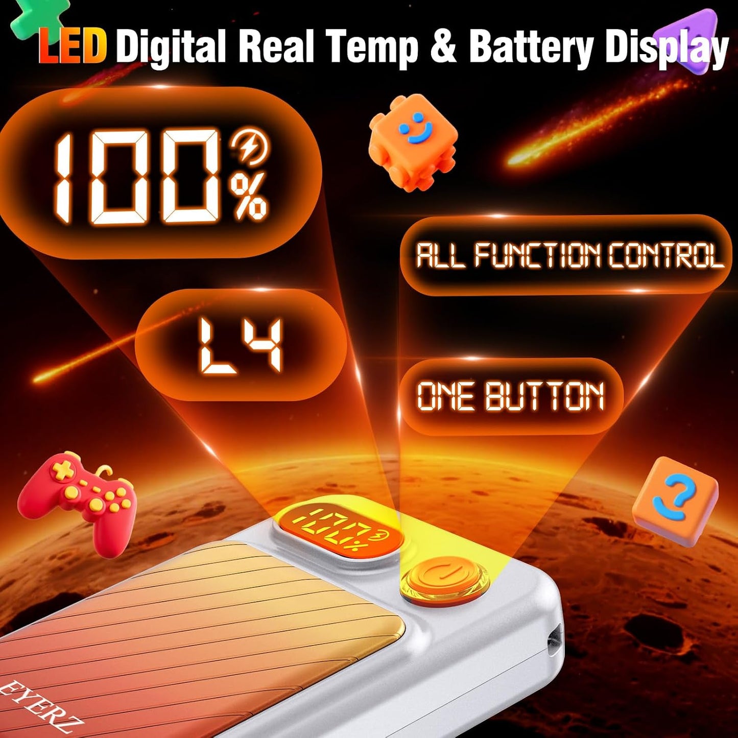 Electric Hand Warmers Rechargeable 2 Pack, Magnetic AI Hand Warmers with LED Display & 4 Levels, Portable Pocket Heater, Gifts for Christmas, Camping, Golf, Raynauds, Hunting, Women & Men
