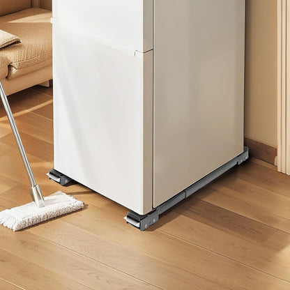 VEVOR Appliance Rollers Heavy Duty, Extendable Appliance Rollers Mobile Washing Machine Base, Mini Fridge Stand Moving Cart for Refrigerators, Dryers, Dishwashers, White