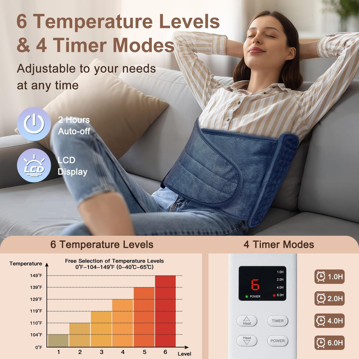 IGXHAVIZ Heating Pad with Adjustable Belt