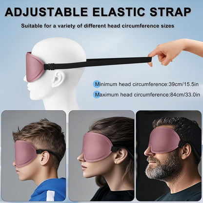 2 Pack Sleep Mask for Side Sleeper, Complete Light Blocking 3D Sleeping Eye Mask, Soft Breathable Eye Cover for Women Men, Travel, Nap, Relaxing Zero Pressure Night Blindfold (Pink+Purple)