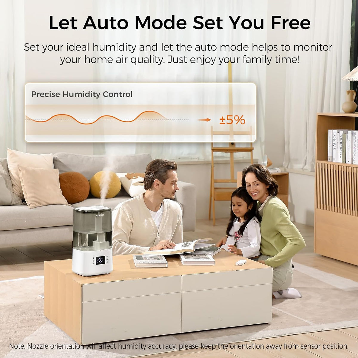 BOXING 4.5L Warm&Cool Mist Humidifier, Humidistat, Auto Mode, Remote,Timer