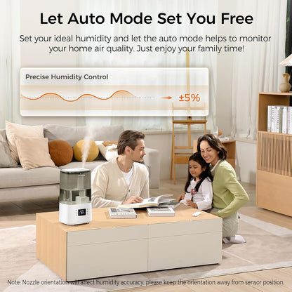 BOXING 4.5L Warm&Cool Mist Humidifier, Humidistat, Auto Mode, Remote,Timer