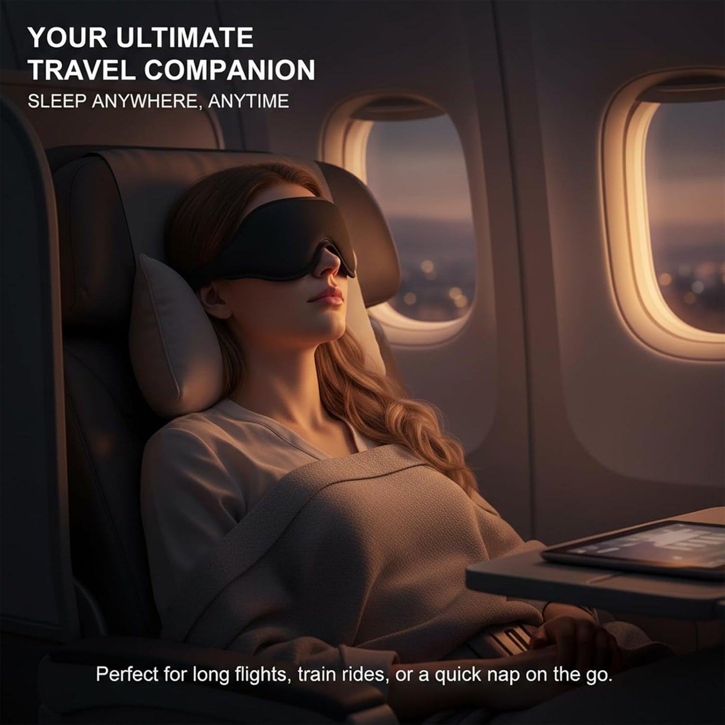 3D Sleep Mask for Side Sleepers, Cooling Gel Eye Mask for Sleeping, Zero Pressure Blackout Night Blindfold, Adjustable Strap for Men Women Travel