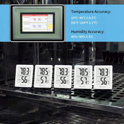 DOQAUS 3 Pack Digital Hygrometer Indoor Thermometer Humidity Monitor Black | Humidity Meter Mini Hygrometer with Accurate Temperature and Humidity Monitor for House, Baby Room, Greenhouse, Incubator
