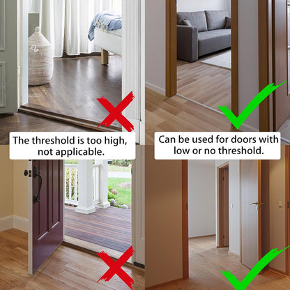 GDHOMM Door Draft Stopper for Bottom of Door, Adjustable Door Sweep Door Draft Blocker Door Gap Filler, Energy Saving, Keeps Sound Draft Light Out - Fits 30” to 36” Door
