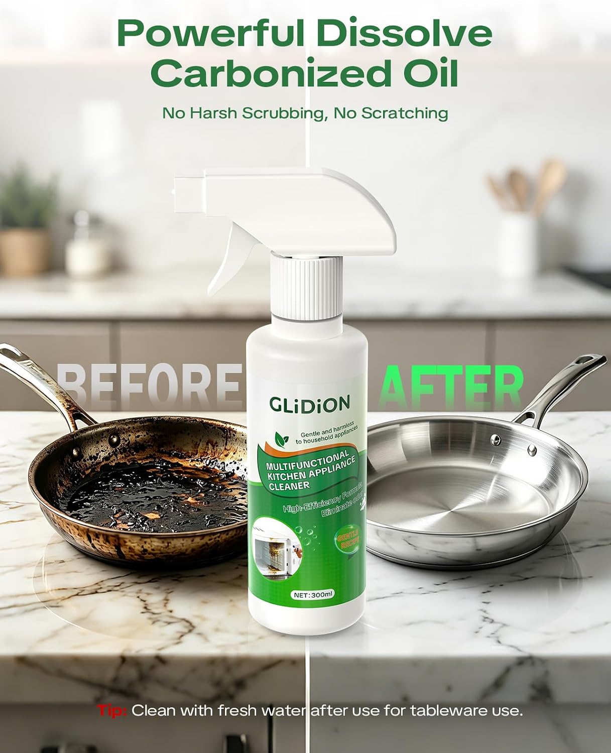 Kitchen Appliance Degreaser Cleaner, Foam Sprayer, 10.1 Fl Oz | Multifunctional Formula, Low-Irritation, Non-Corrosive, No Harsh Fumes, Fits Oven Air Fryer Microwave Stove Refrigerator