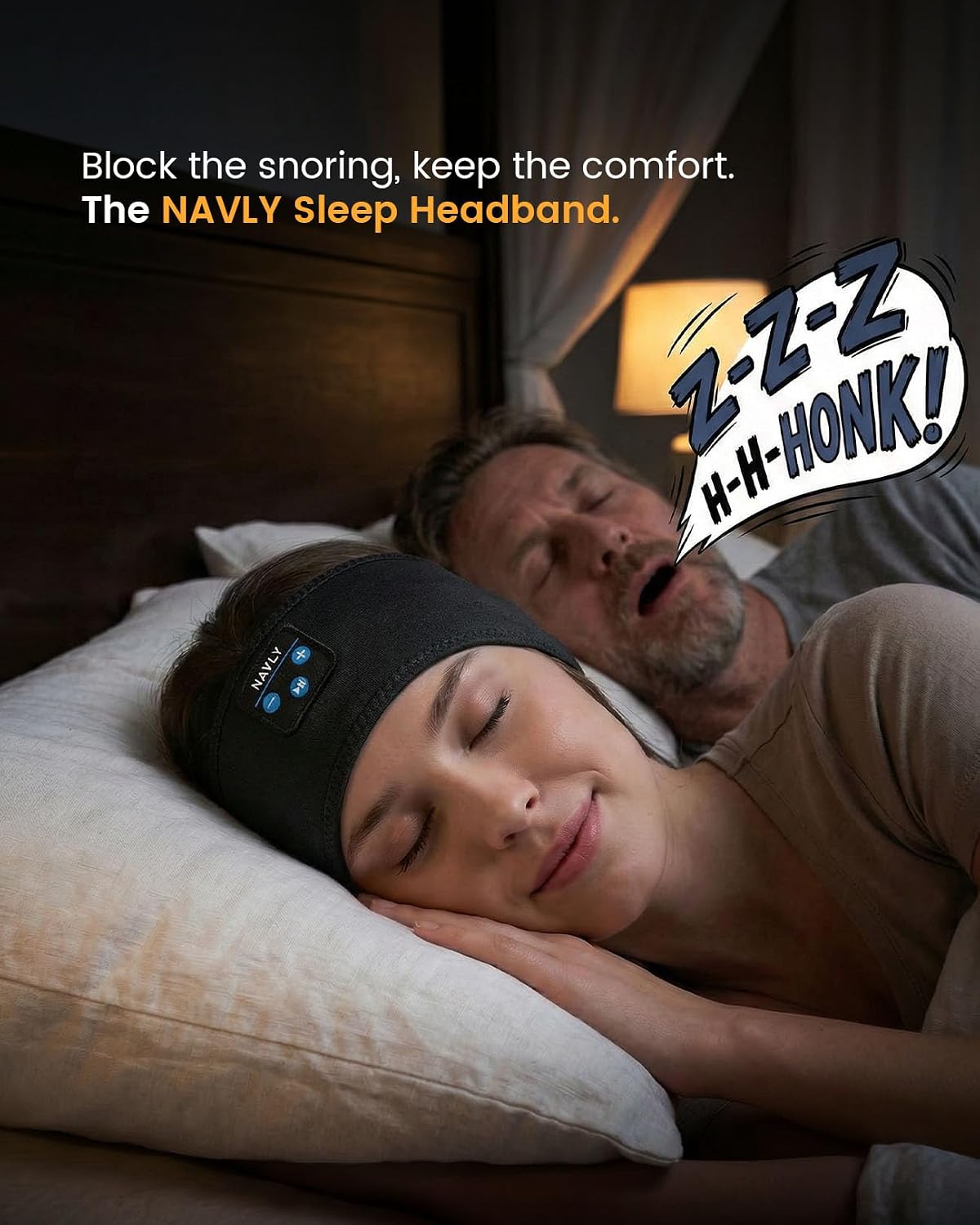 Navly Sleep Headphones Bluetooth Headband for Side Sleepers