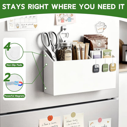 MR.MATE Magnetic Pen Holder,Clear Magnetic Marker Cup for Fridge Whiteboard | Dry Erase Marker Pencil Holder with Acrylic Cup and Strong Magnet, Non-slip Design For Refrigerator Locker Office & Classroom