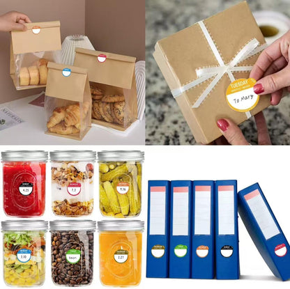 Day Dots Food Labels, 1 Inch 3500 Pcs Removable Date Stickers for Food, 7 Rolls Days of The Week Labels for Restaurant Kitchen Containers, Self Adhesive Day Dot Sticker