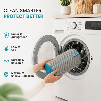 Shoe Washing Machine Bag for Washer and Dryer – 2pc Reusable Shoe Cleaning Bag for Sneakers & Tennis Shoes
